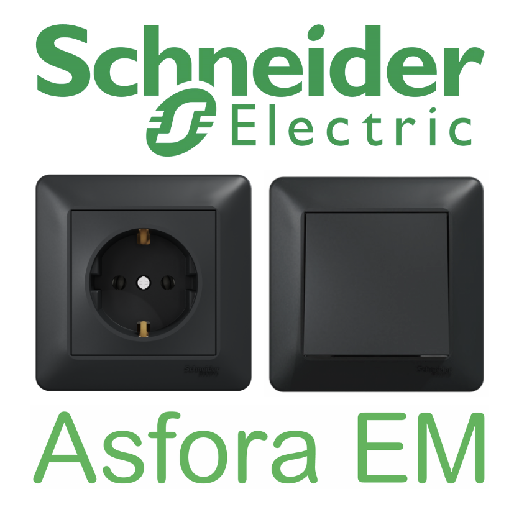 Schneider Electric Asfora Anthrazit EM